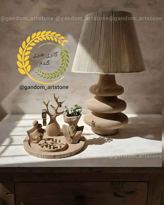 ست دکوری نظم دهنده جواهرات همراه آباژور
