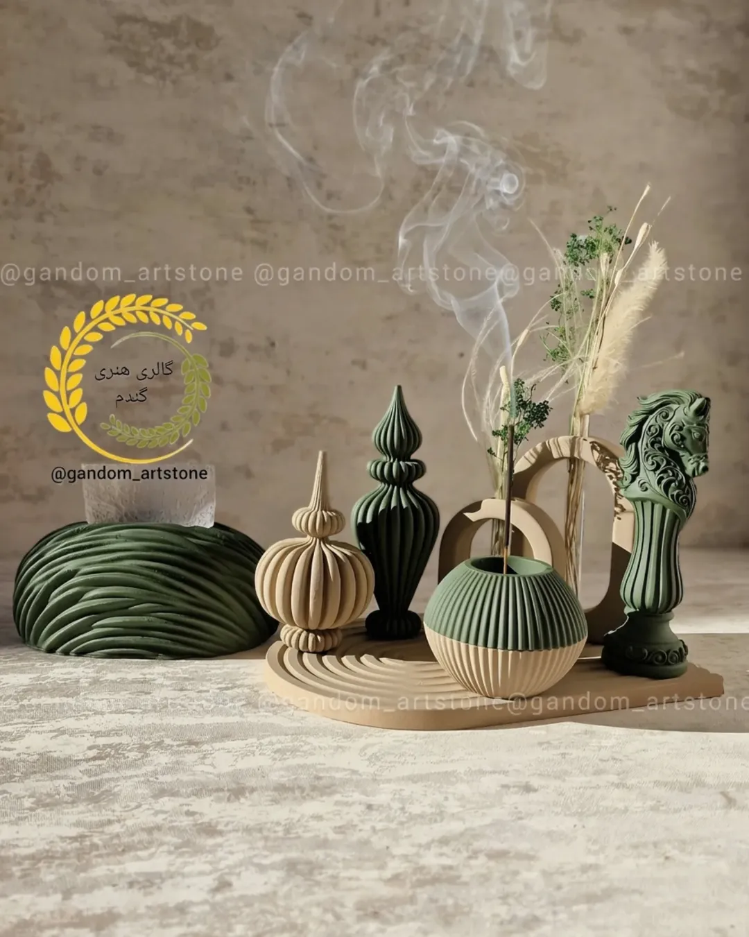 ست دکوری بهمراه جا دستمال کاغذی