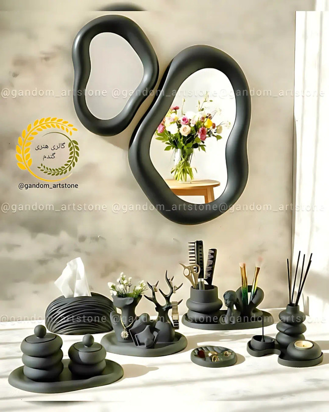 ست نظم دهنده میز آرایش آینه بزرگ