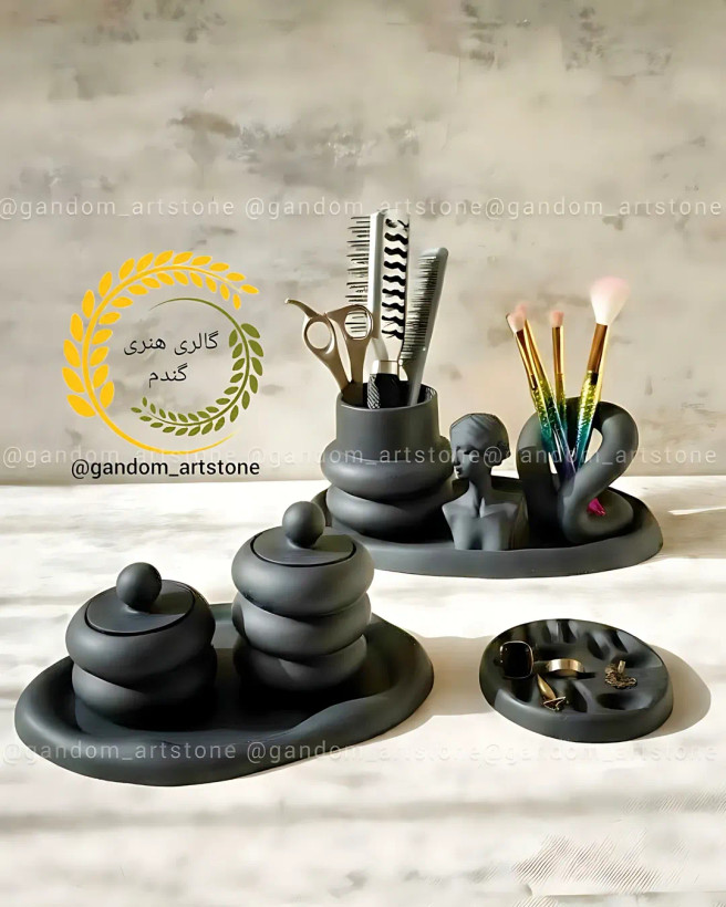 ست نظم دهنده میز آرایش آینه بزرگ