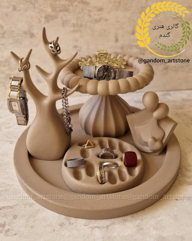 ست دکوری نظم دهنده جواهرات و اکسسوری مناسب میز پاتختی