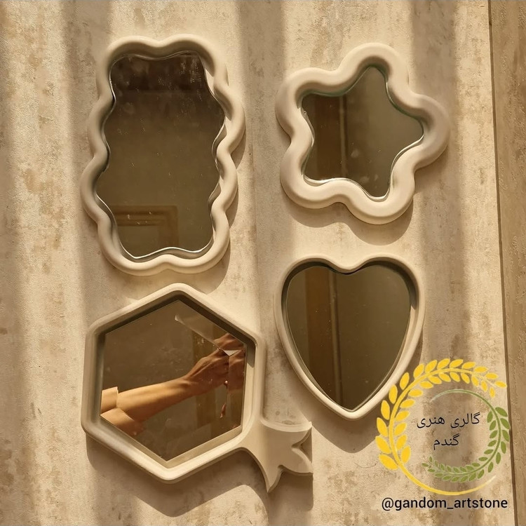 آینه پینترستی دکوری مجموعه 4عددی