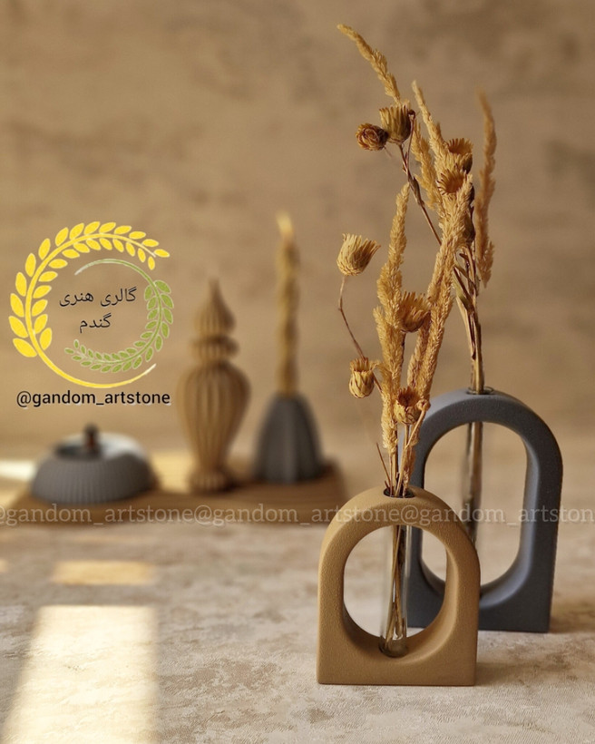 ست کامل دکوری بهمراه گل خشک و شمع ها